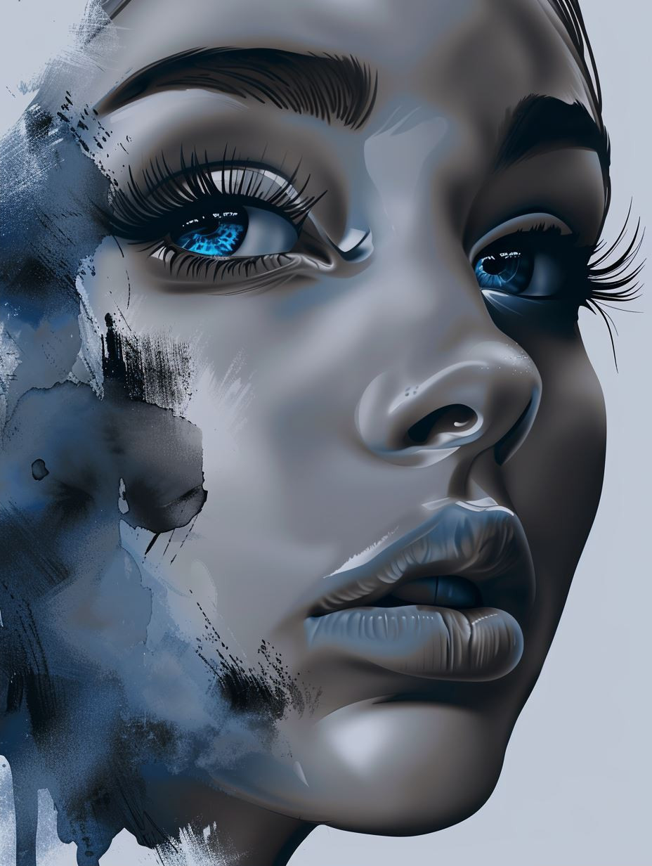 Frozen Azure Gaze