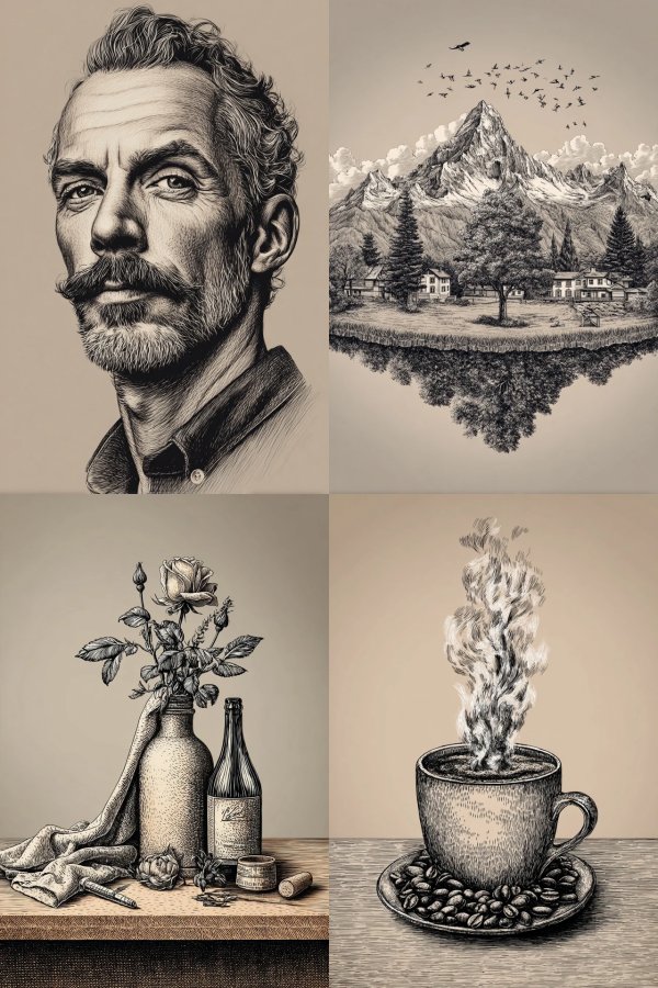 Etched Elegance Portrait