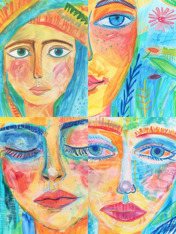 Ethereal Dreams of Painted Faces