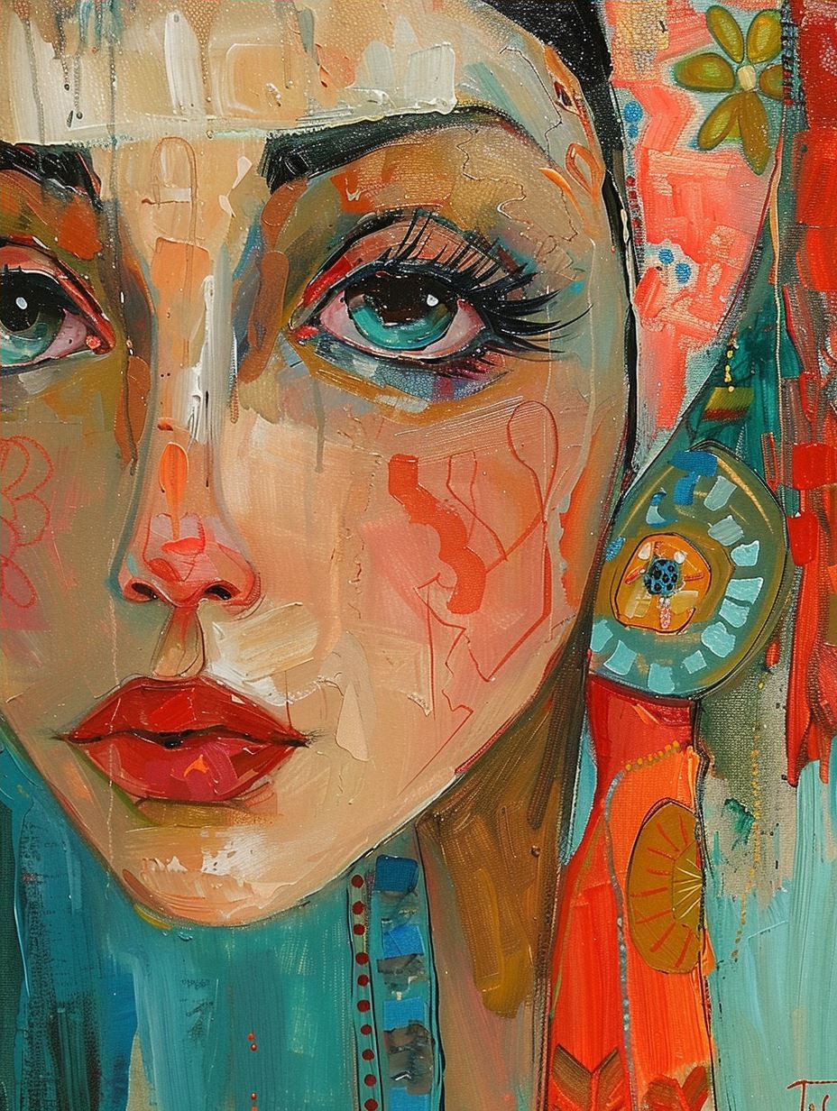 Vibrant Palette Impressionist Portrait