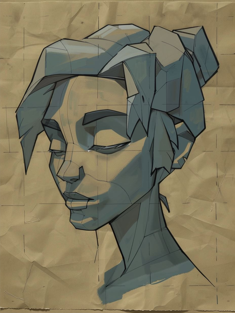 Angular Low Poly Portrait