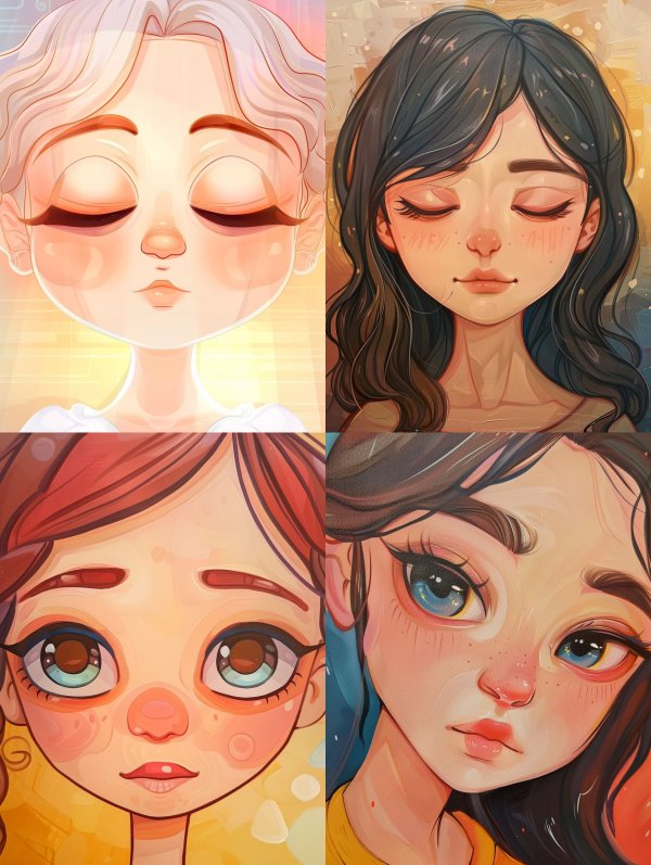 Ethereal Glow Digital Portrait