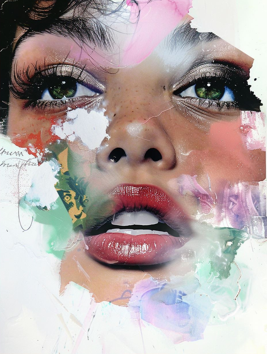 Abstract Pastel Portrait Fusion