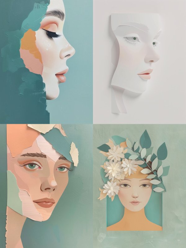 Fragmented Ethereal Portrait Study