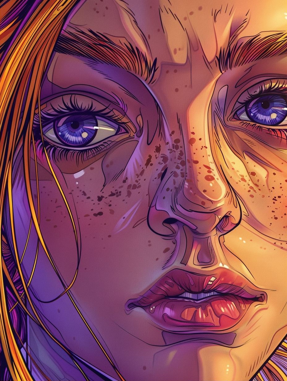 Neon Psychedelic Portrait