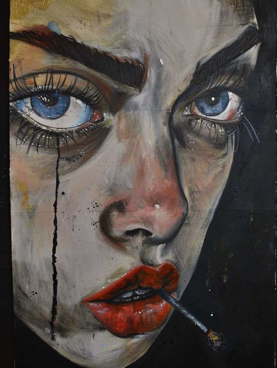 Melancholic Canvas Gaze