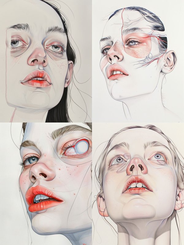 Ethereal Hyper-Realistic Pencil Portrait