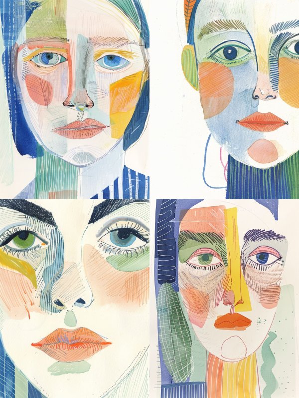 Fragmented Soul in Mixed Media