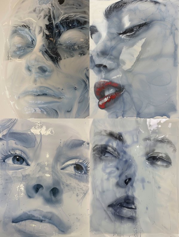 Ethereal Fluidity of Dreaming Faces