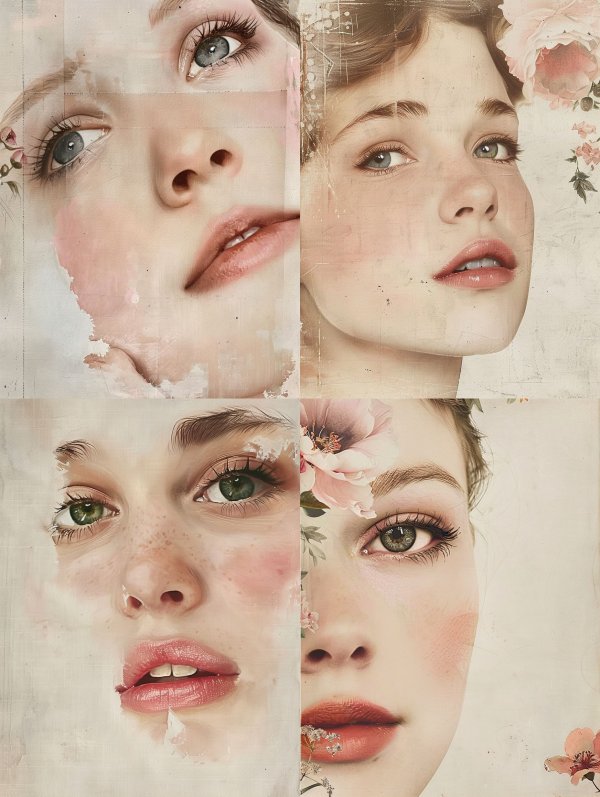 Ethereal Fragmented Portrait Study