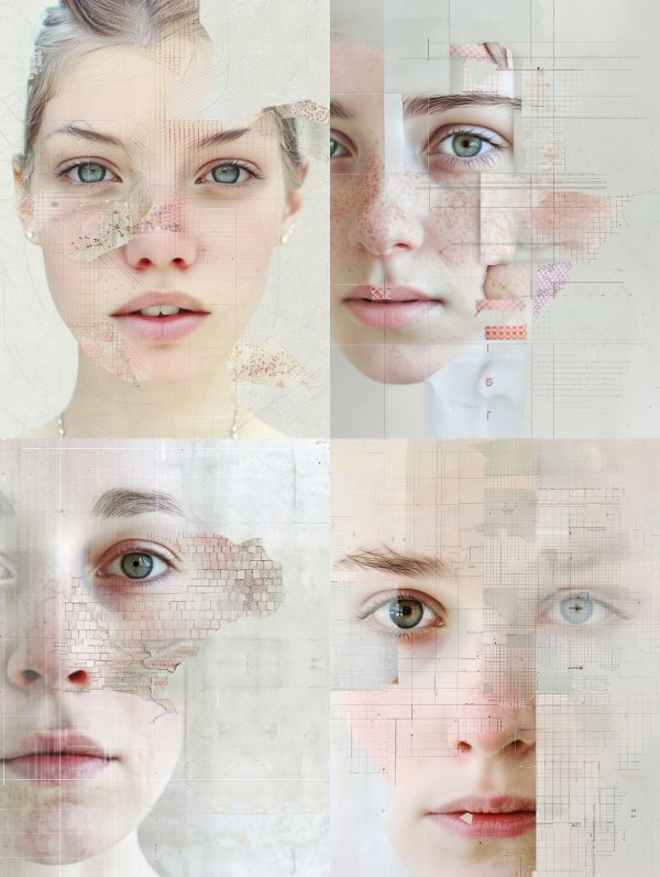 Fragmented Ethereal Portrait Study