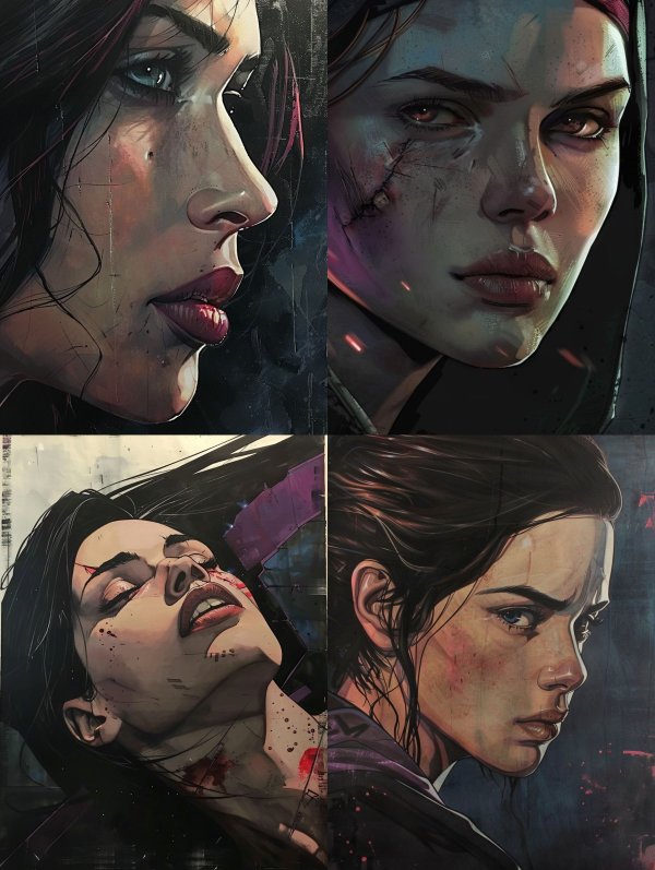Melancholic Gaze in Rain