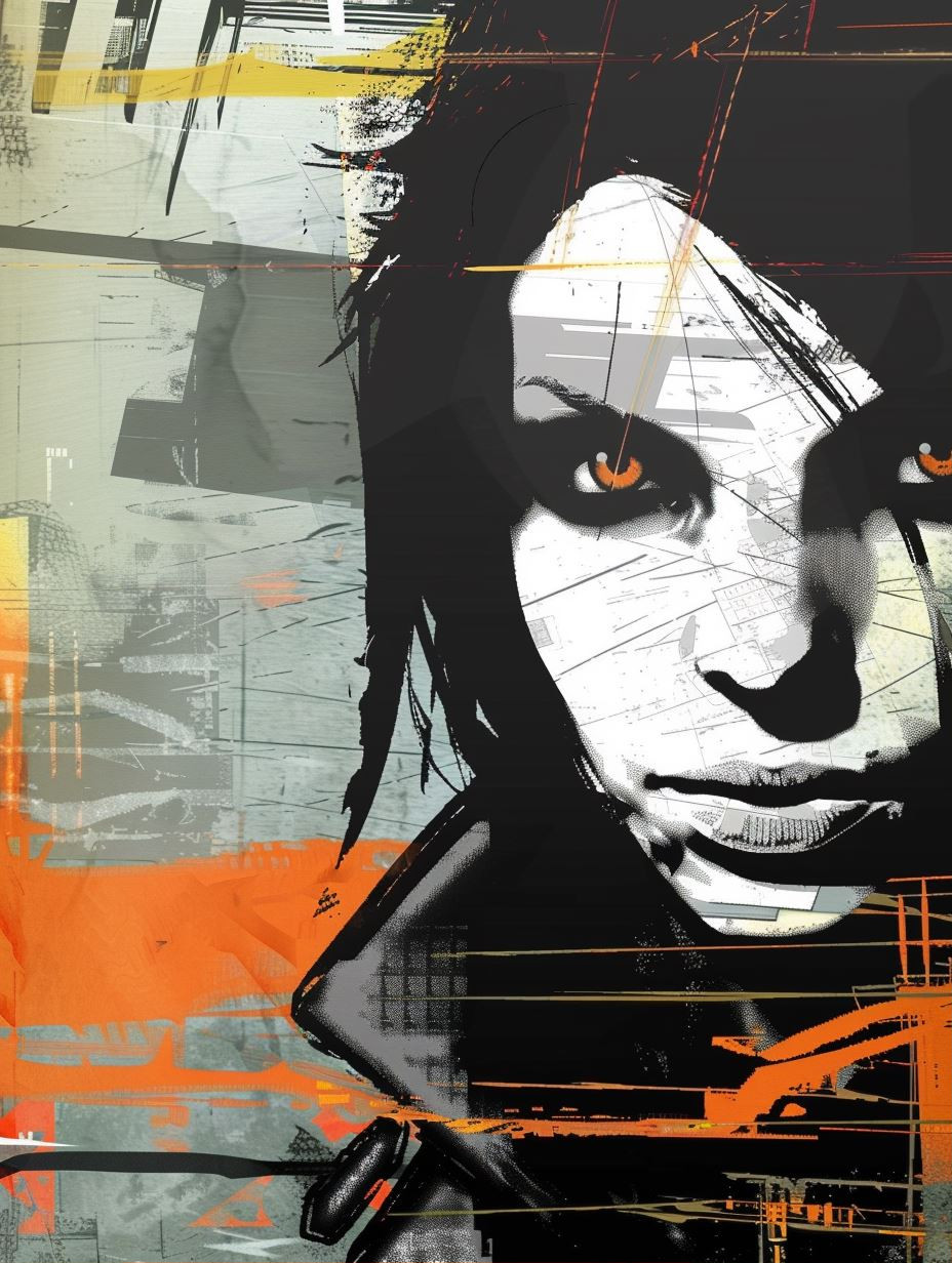Cybernetic Glitch Portrait Art