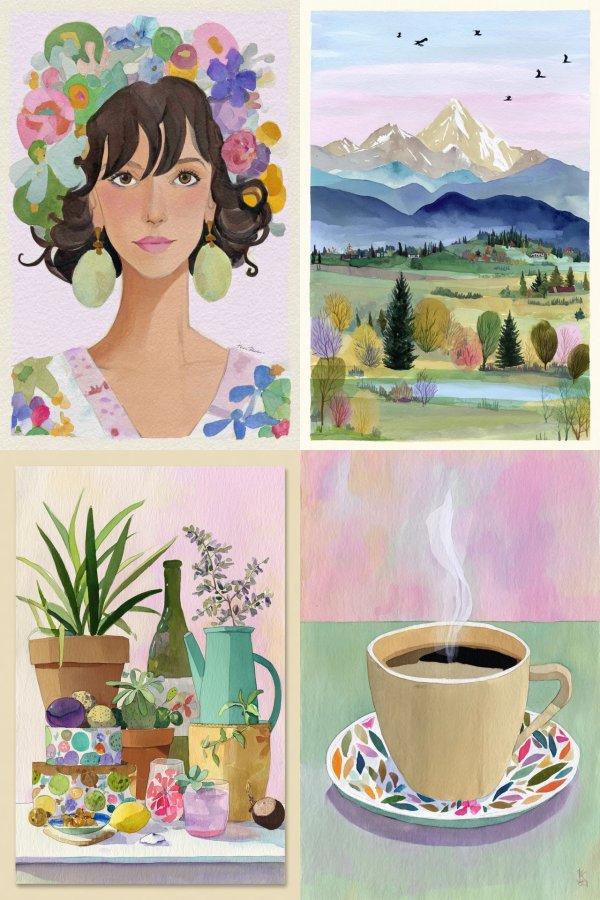 Floral Watercolor Muse