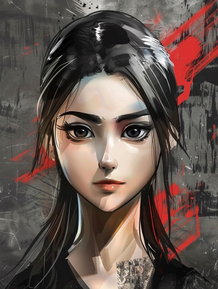 Crimson Edge Portrait