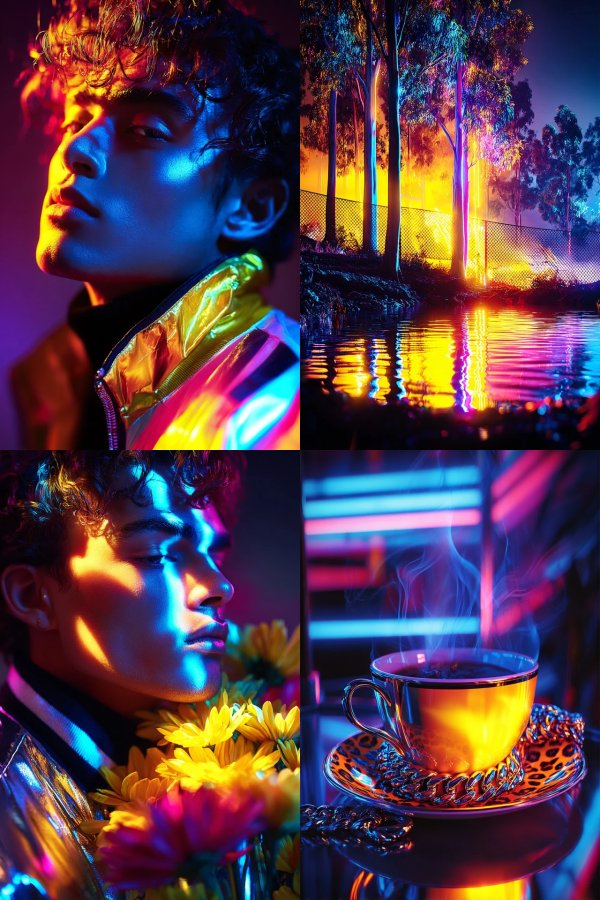 Neon Prism Portrait