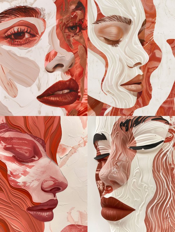 Crimson Collage Dream