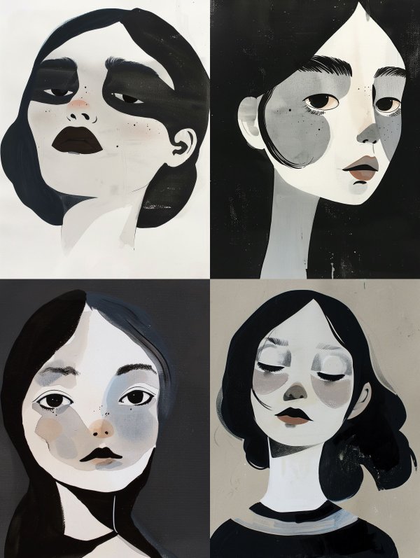Noir Minimalist Portrait