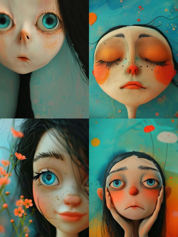 Ethereal Gaze of Surreal Innocence