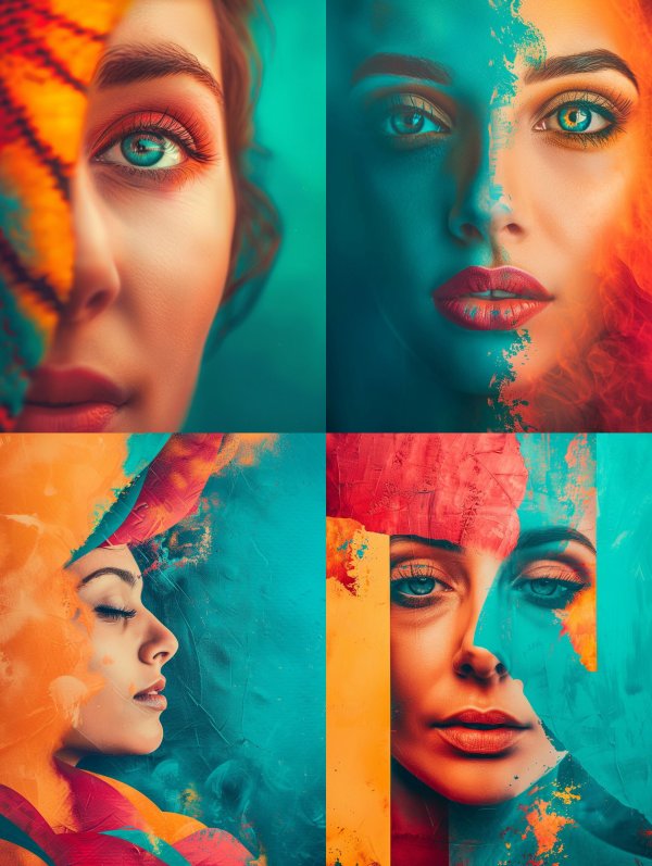 Vibrant Azure Gaze