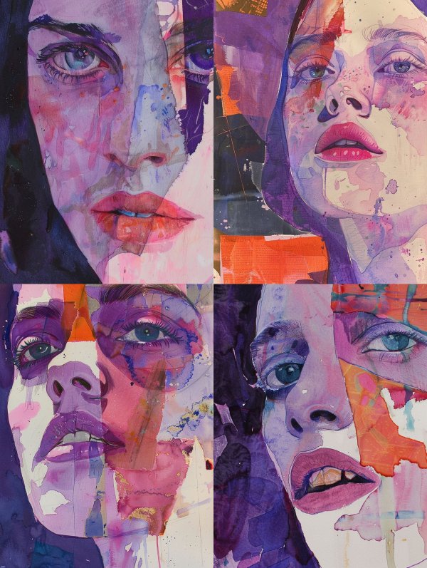 Ethereal Watercolor Gaze