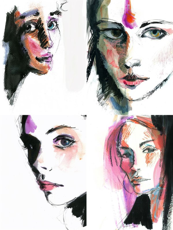 Abstract Expressionist Portrait
