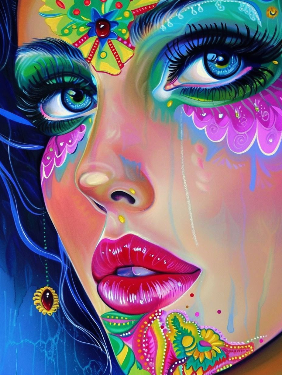 Psychedelic Prism Portrait Art