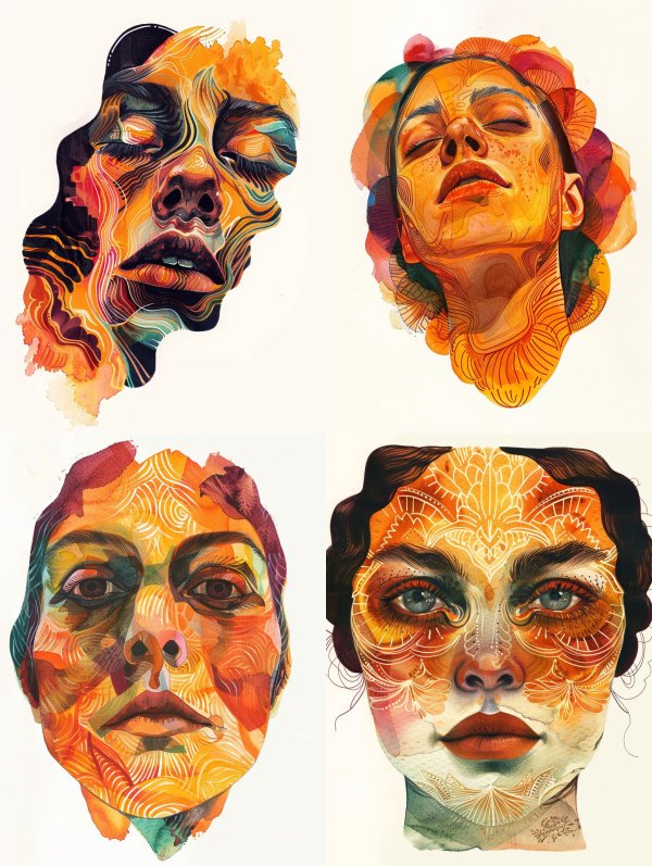 Surrealist Molten Portrait Studies