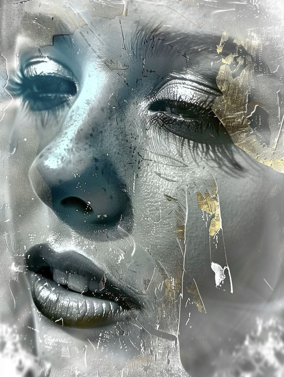 Glittering Gaze Through Frozen Glass