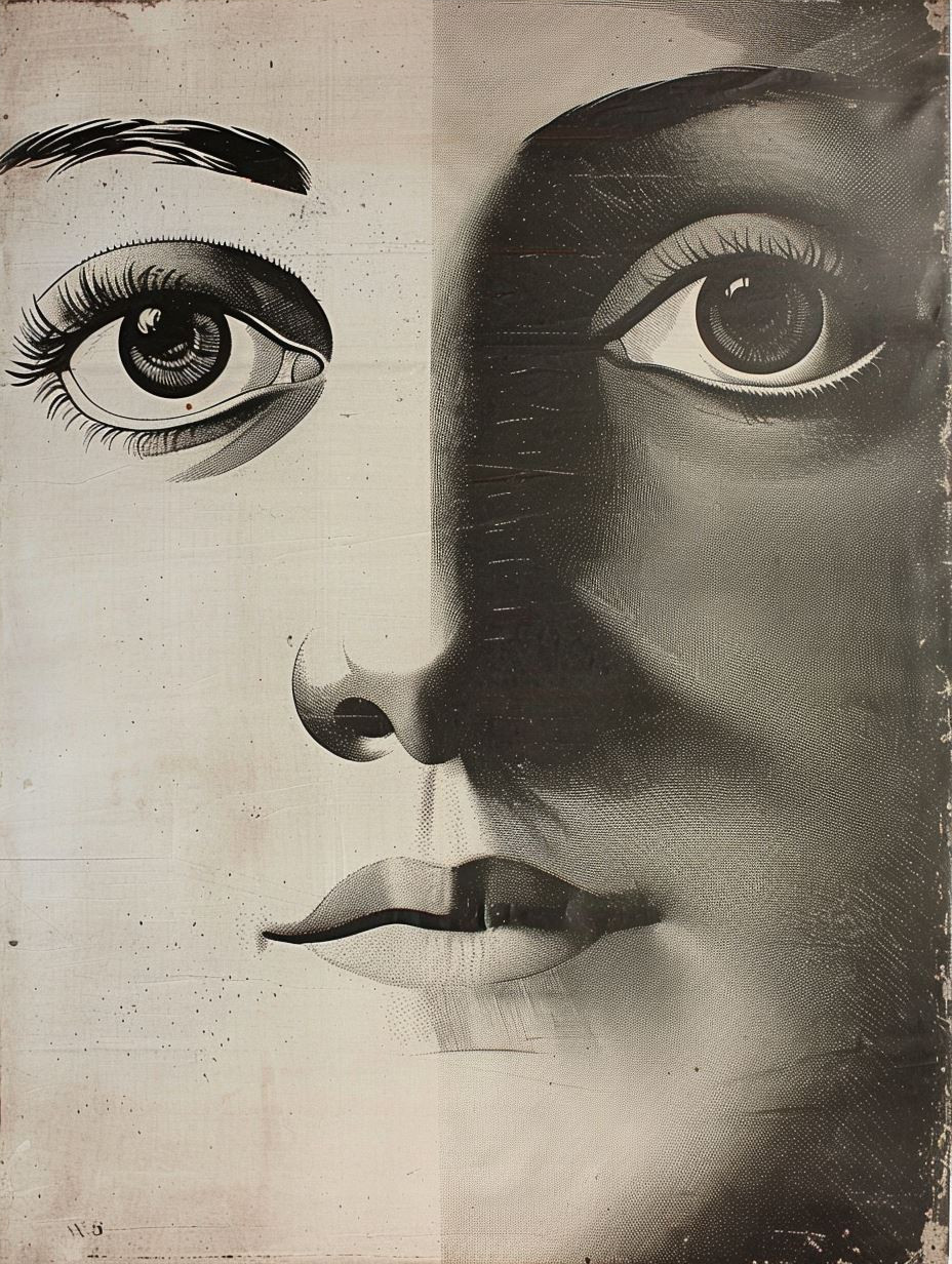 Vintage Halftone Pop Art Portrait - Image 4
