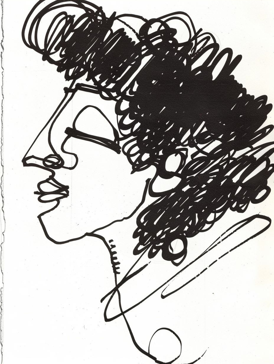Chaotic Ink Portrait Study