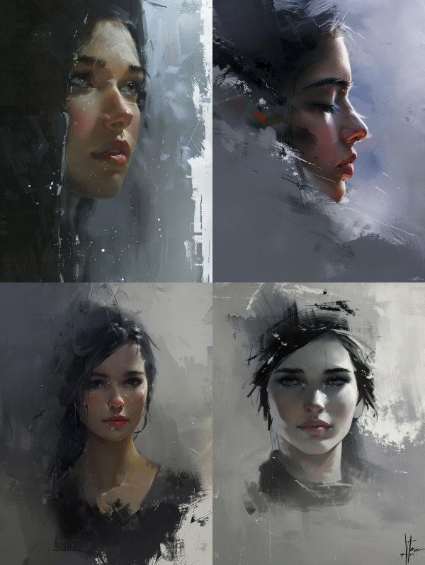 Ethereal Fragmented Portrait