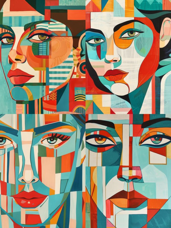 Geometric Prism Portrait Study