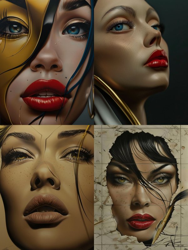 Ethereal Gaze and Golden Hues