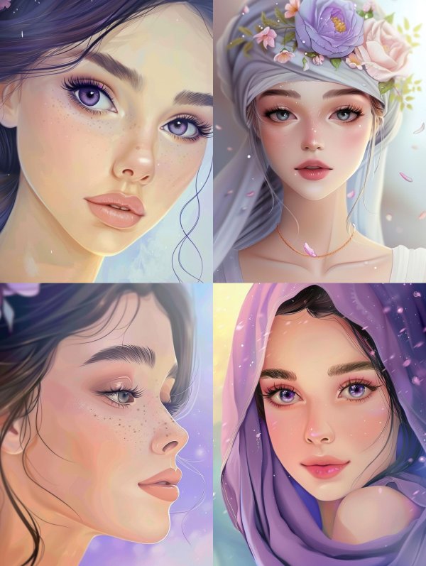 Ethereal Violet Gaze
