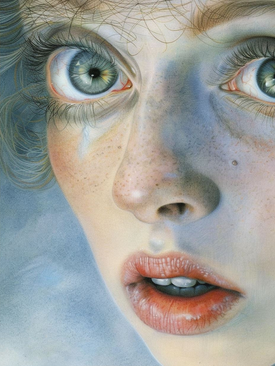 Ethereal Gaze of Azure Eyes