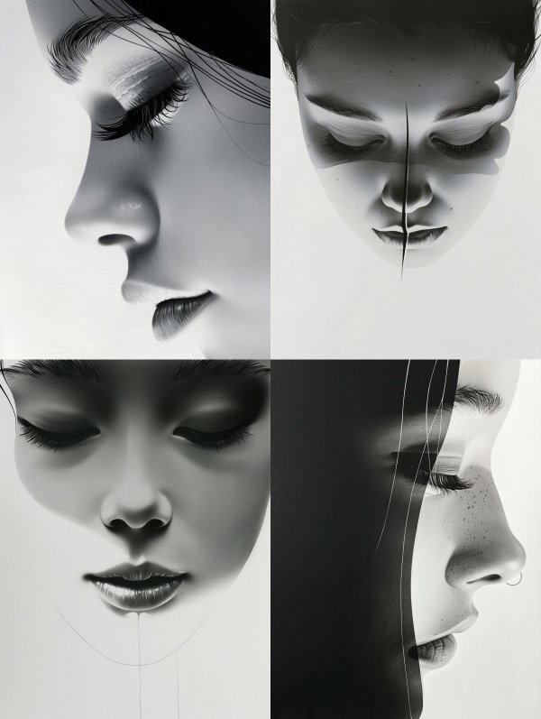 Ethereal Monochrome Portrait Study