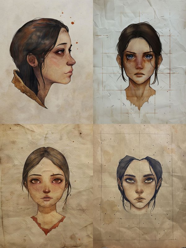 Rustic Watercolor Portrait Study