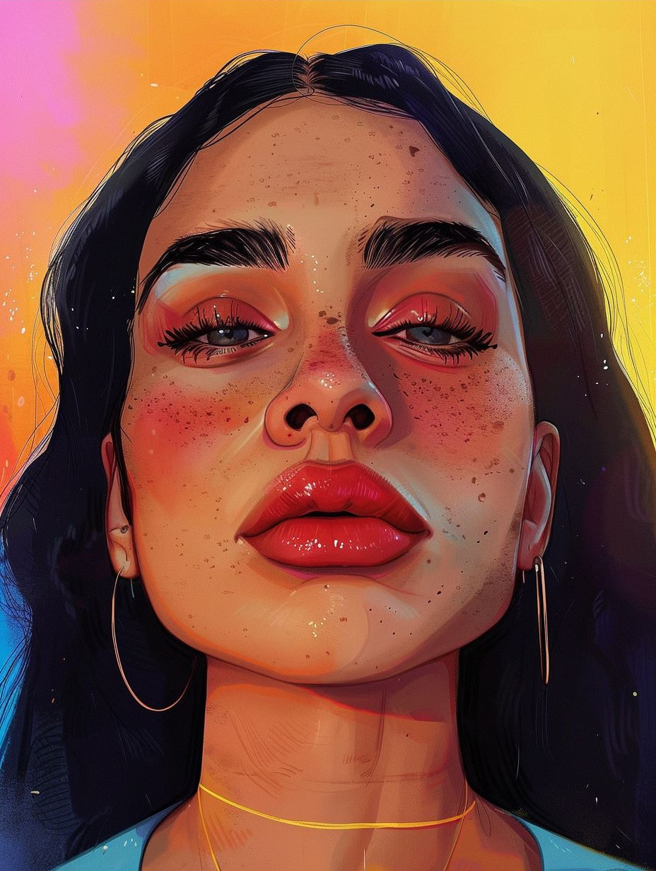 Vibrant Neon Portrait
