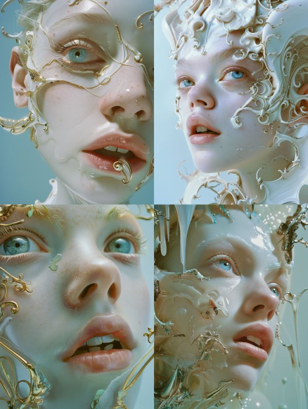 Gilded Porcelain Ethereal Visage