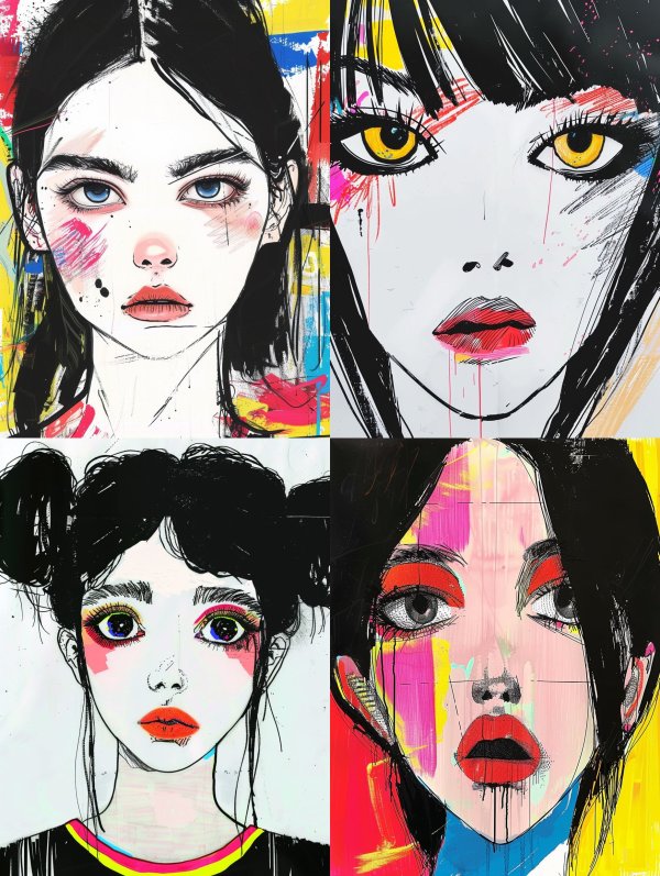 Neon Splatter Urban Portrait