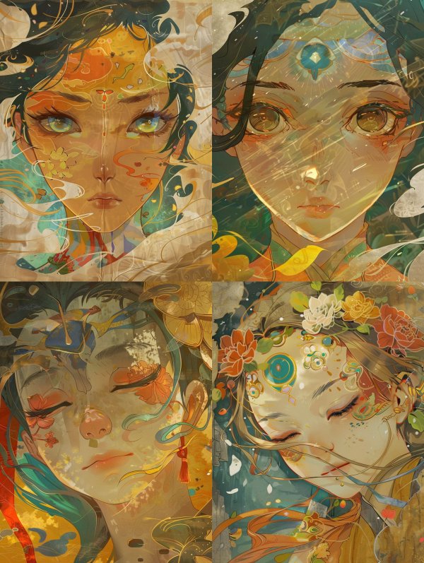 Ethereal Golden Spirit Portrait