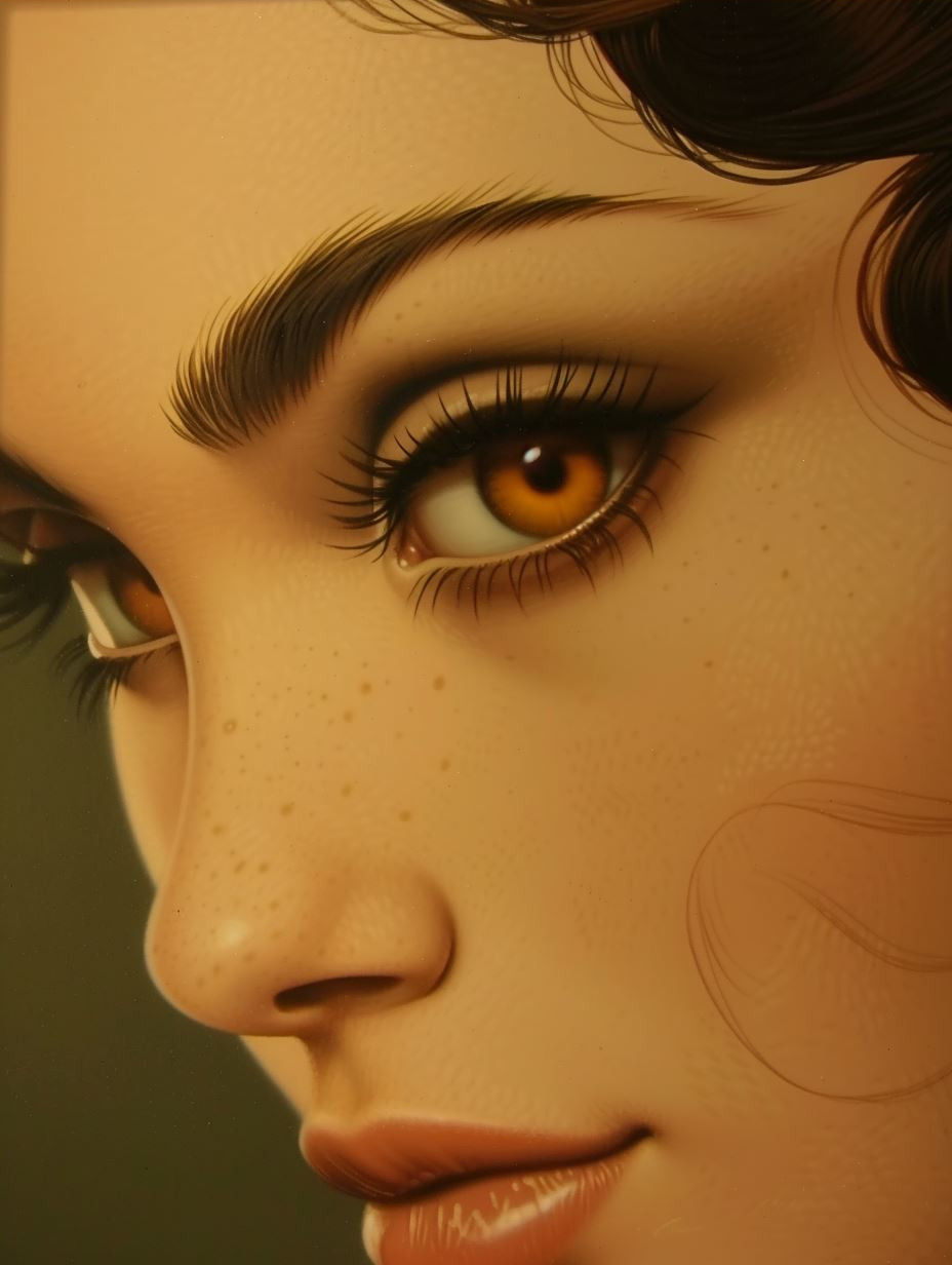 Ethereal Gaze in Golden Light