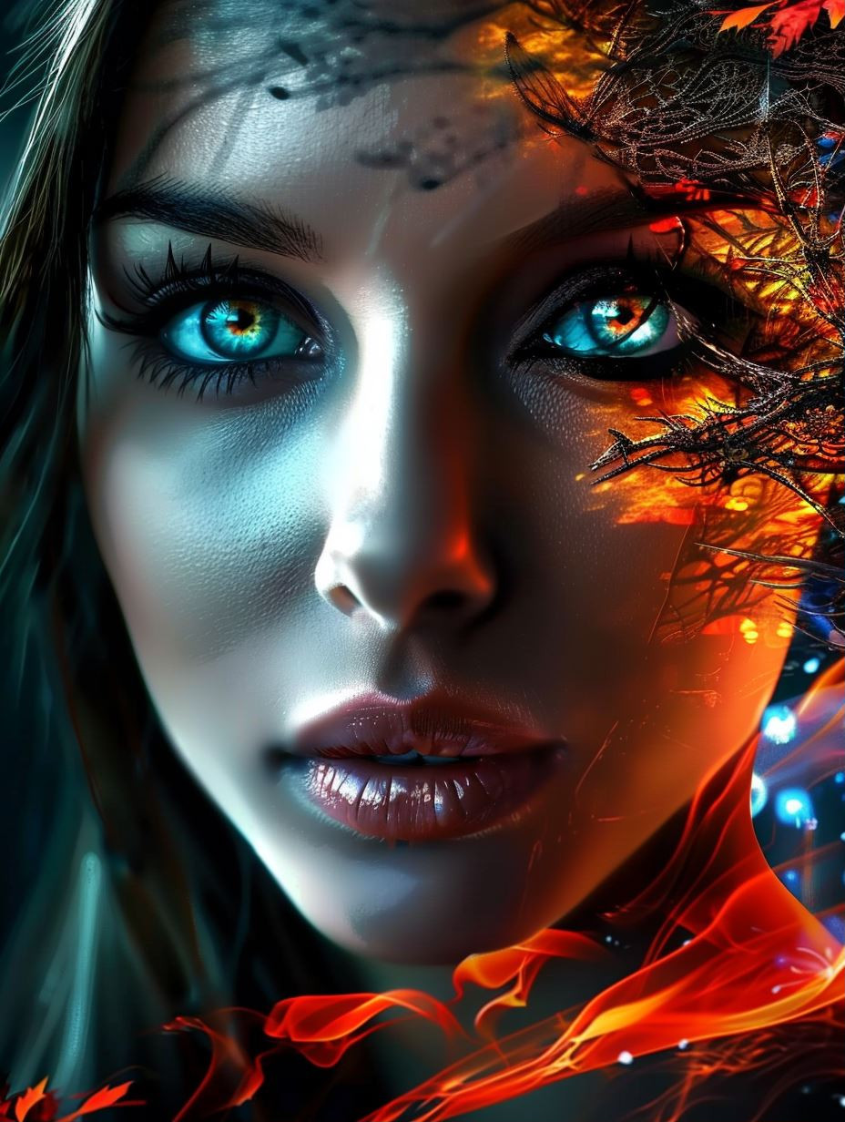 Celestial Fire and Ice Gaze