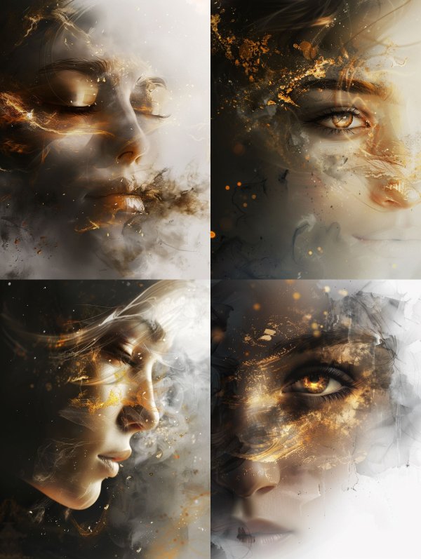 Ethereal Golden Dust Portraits