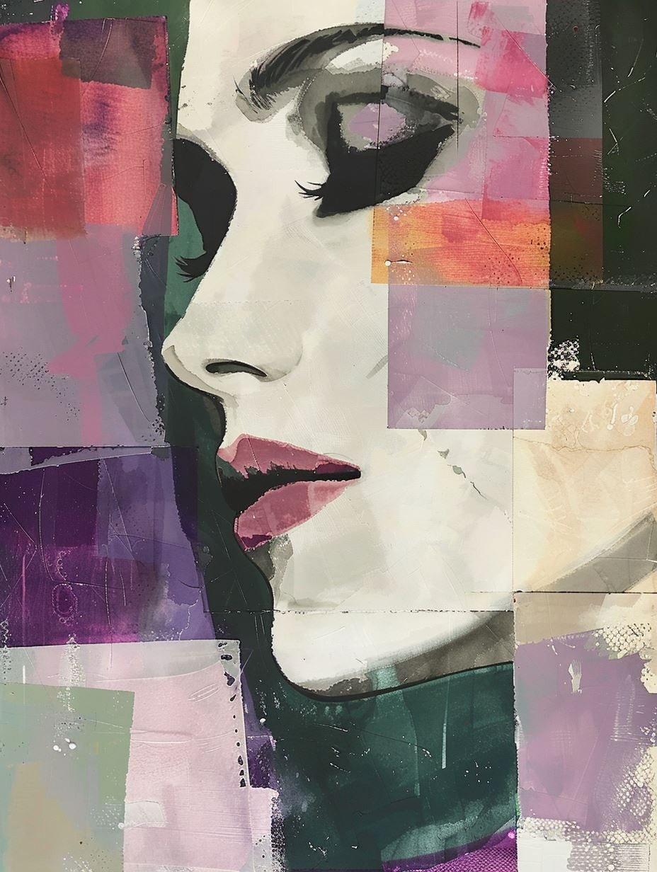 Fragmented Soul Mixed Media Portrait