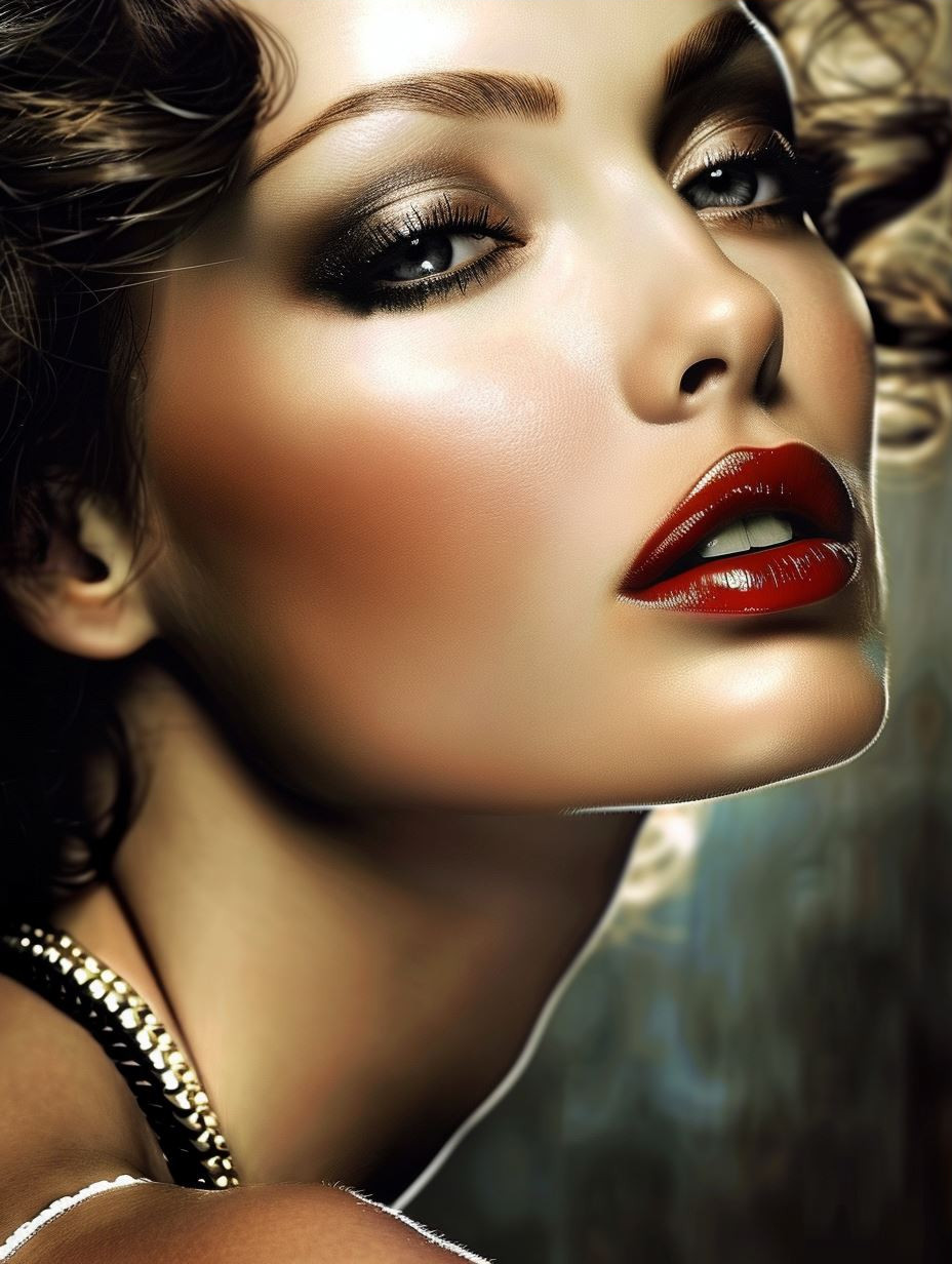 Vintage Glamour Golden Hour Portrait