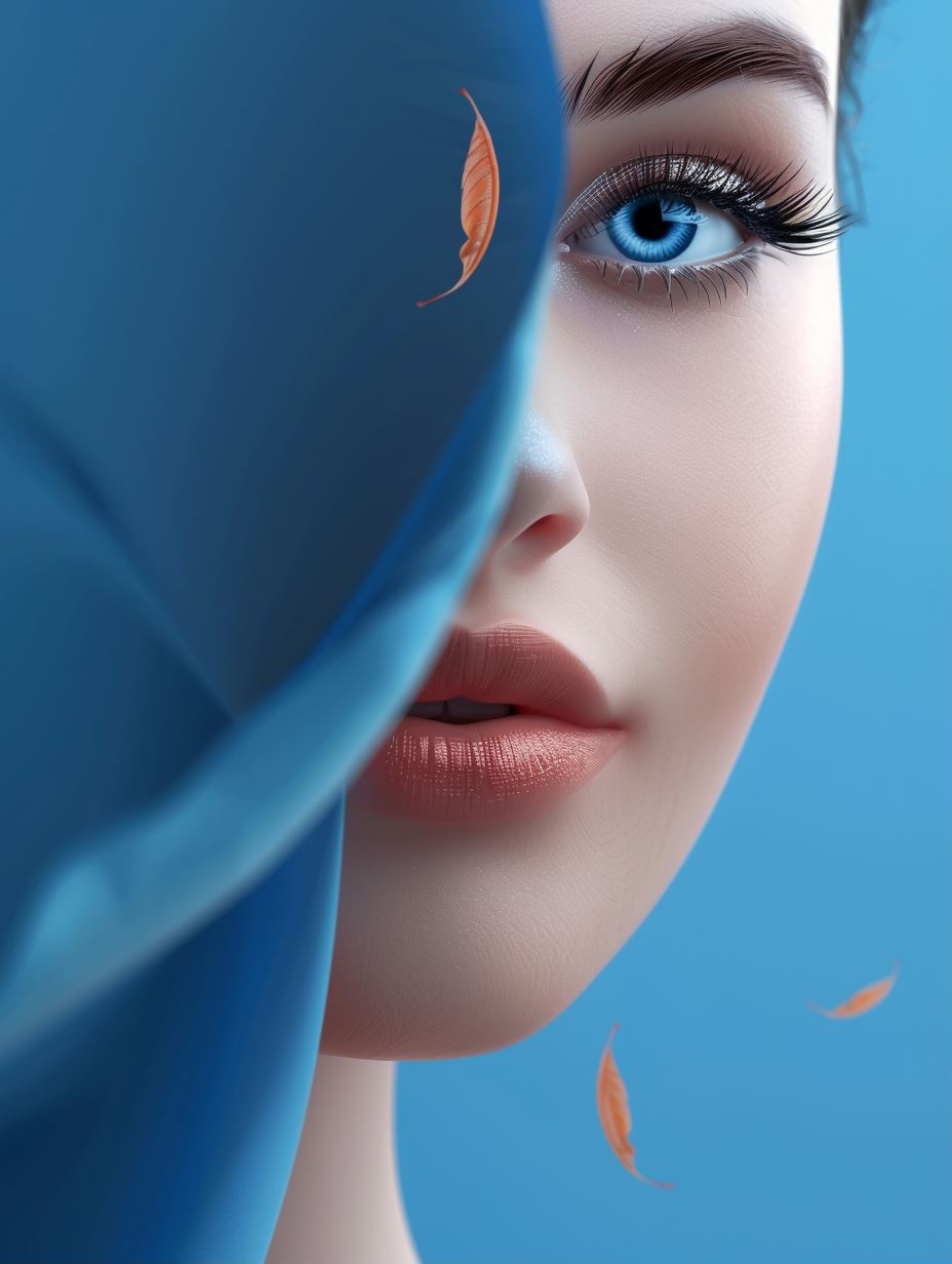 Azure Veil and Autumn Whispers