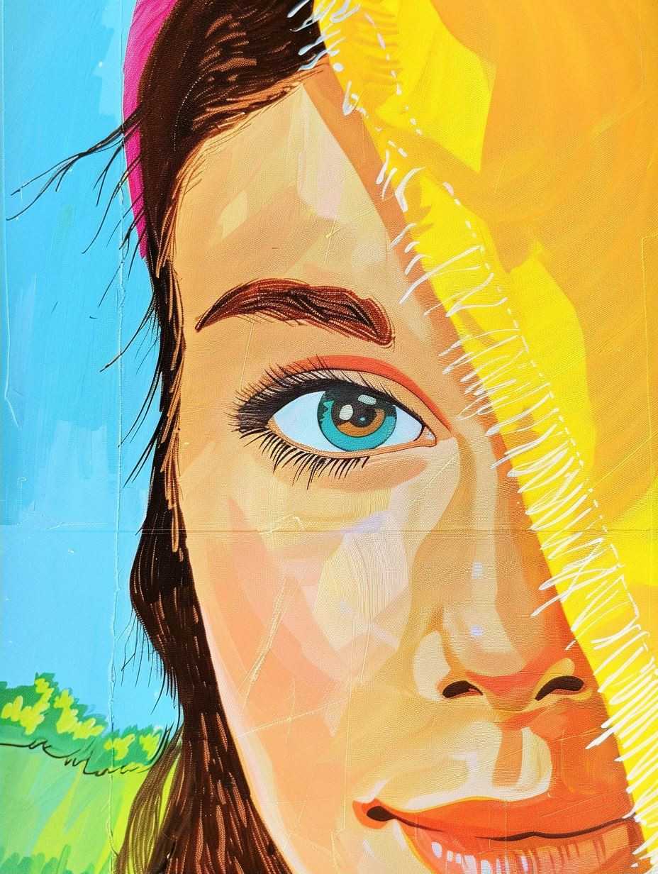 Vibrant Pop Art Portrait Study