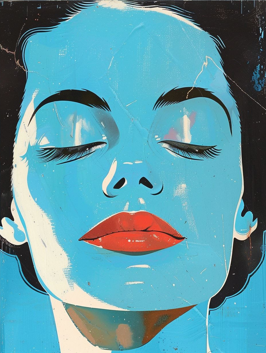 Vintage Mid-Century Pop Art Muse